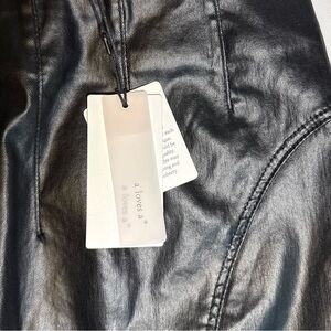 a loves a- Black Vegan Leather Skirt